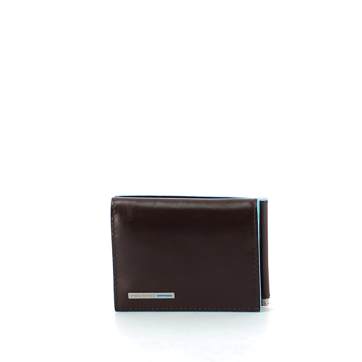Men wallet w. money clip Blue Square-MOGANO-UN