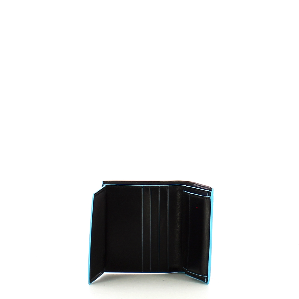 Piquadro Portafoglio Verticale con portamonete RFID Blue Square - 4
