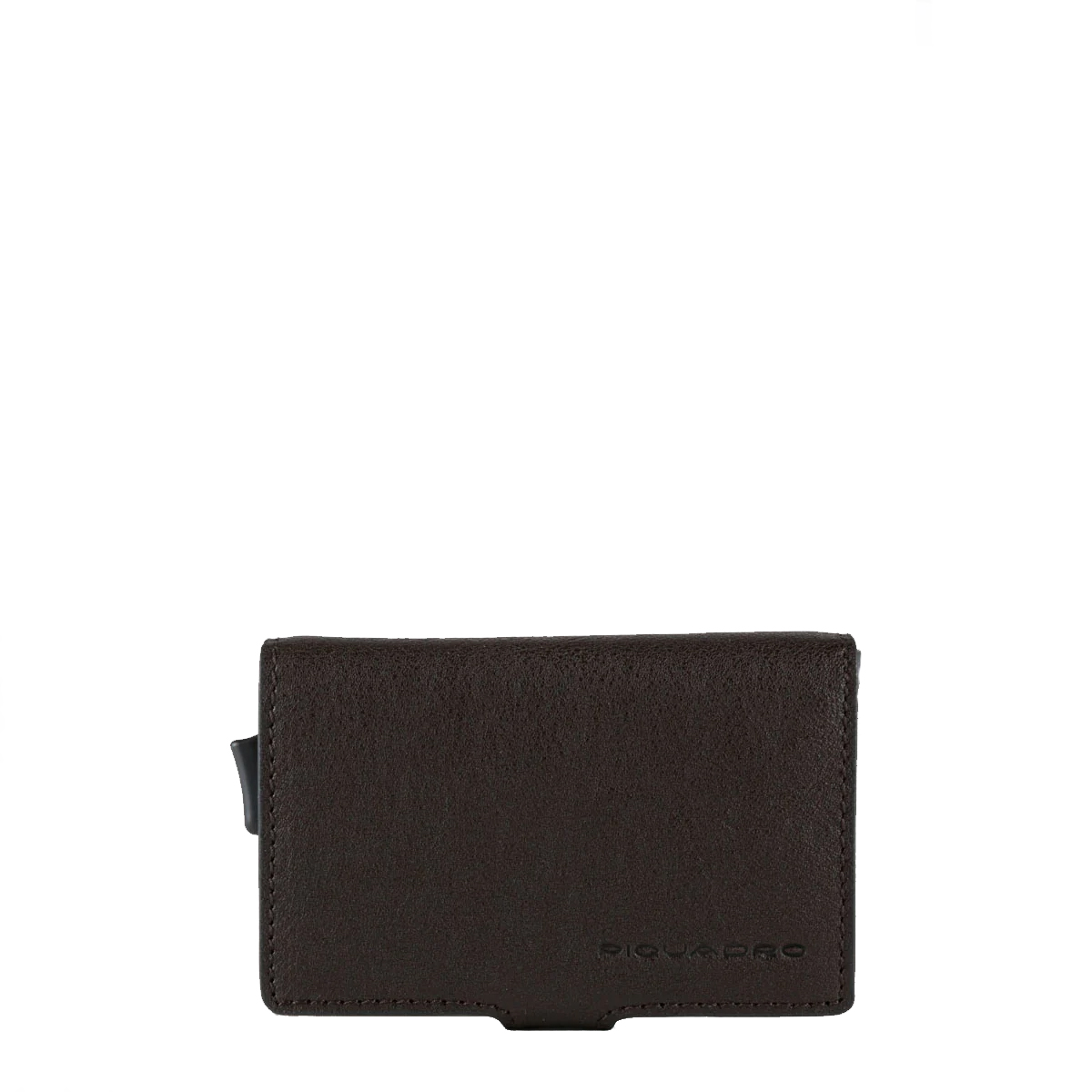 Piquadro Compact Wallet Doppio Black Square Testa Moro - 1