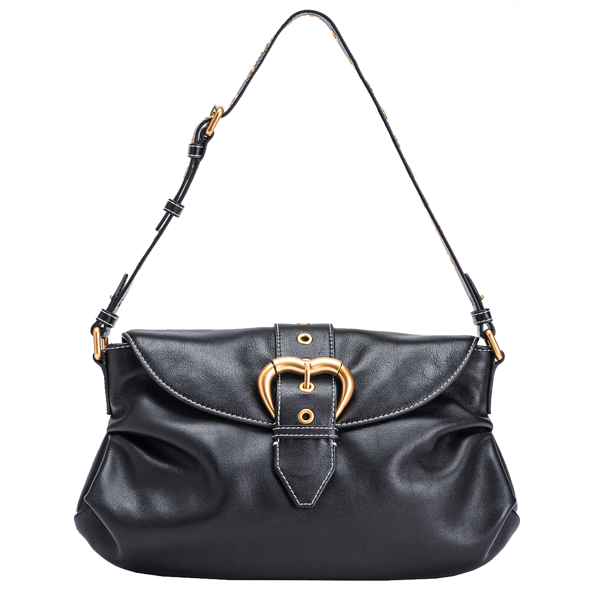 Pinko Borsa a spalla Jolene Classic Nero Antique Gold - 1