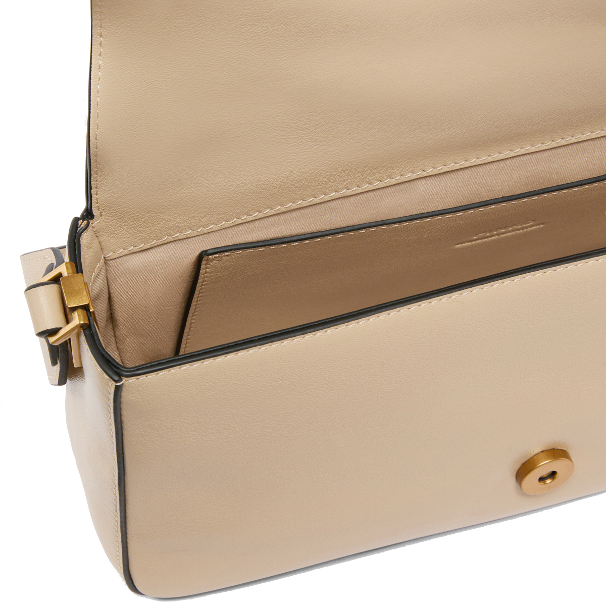 Pinko Tracolla Love One Classic Slouchy Beige Grigio Fumo Antique Gold - 4