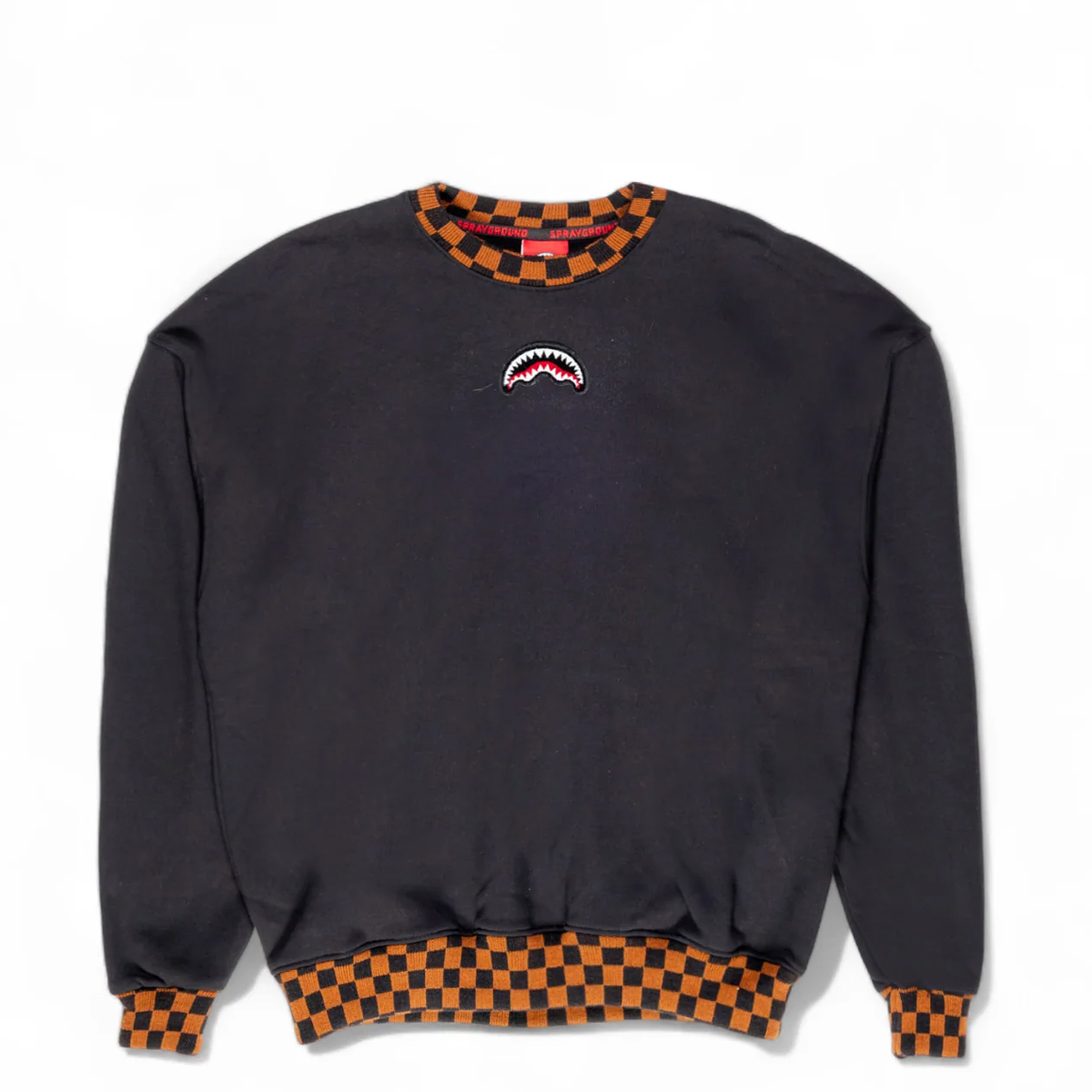 Sprayground Felpa Tufting Shark Crewneck Check - 1