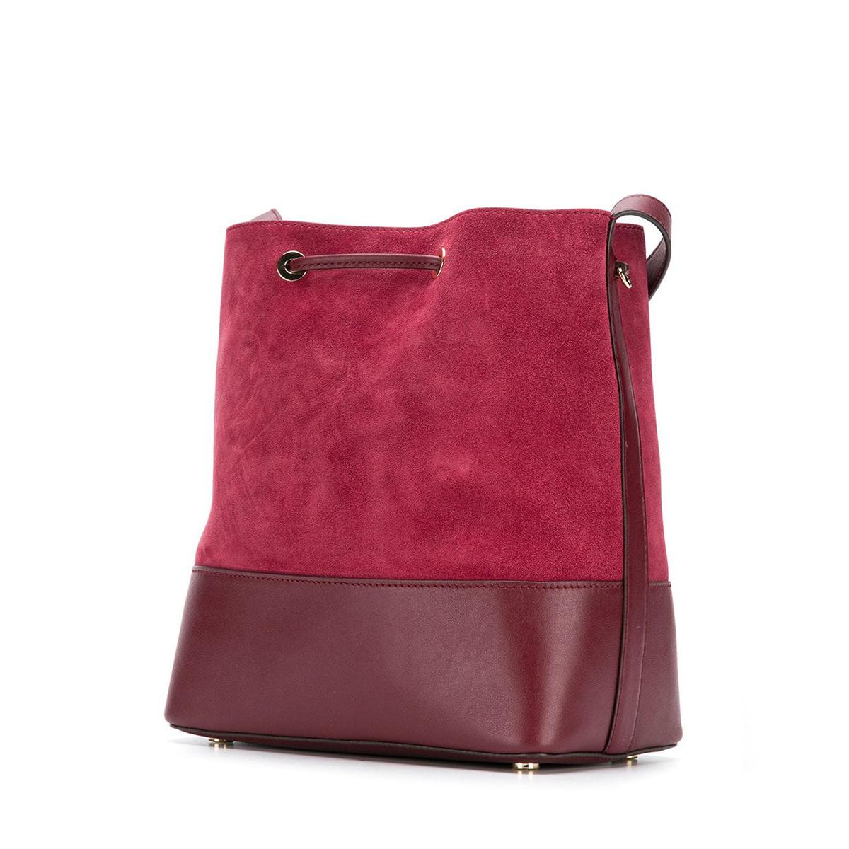 Secchiello Cary Medium in suede - MAROON/OXBLD