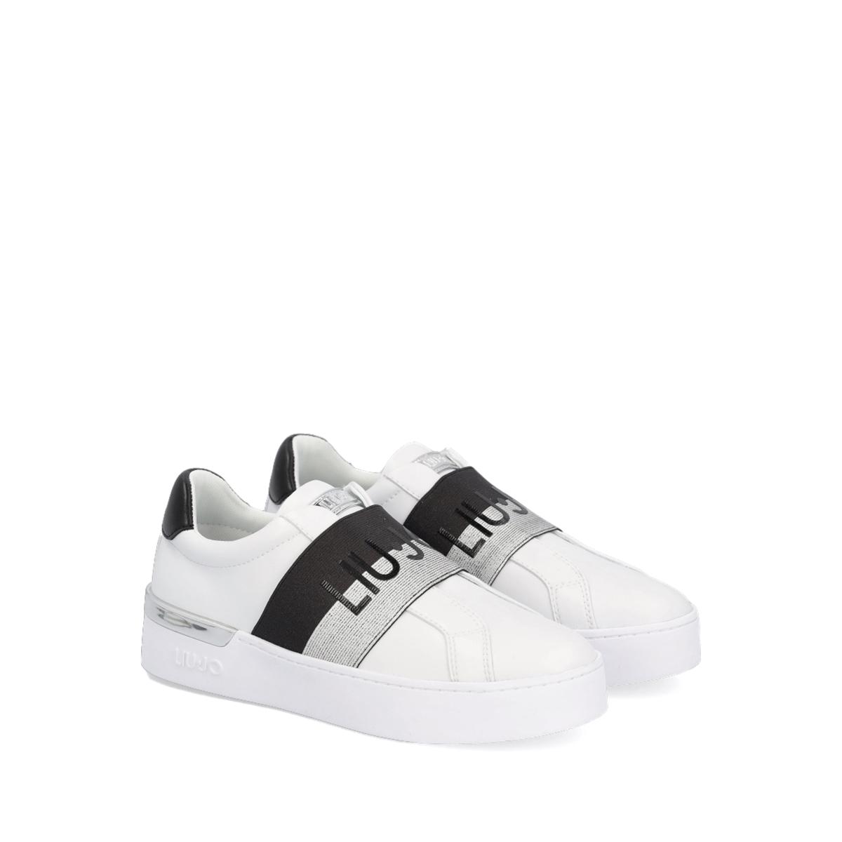 Sneakers slip on Silvia con logo White - 2