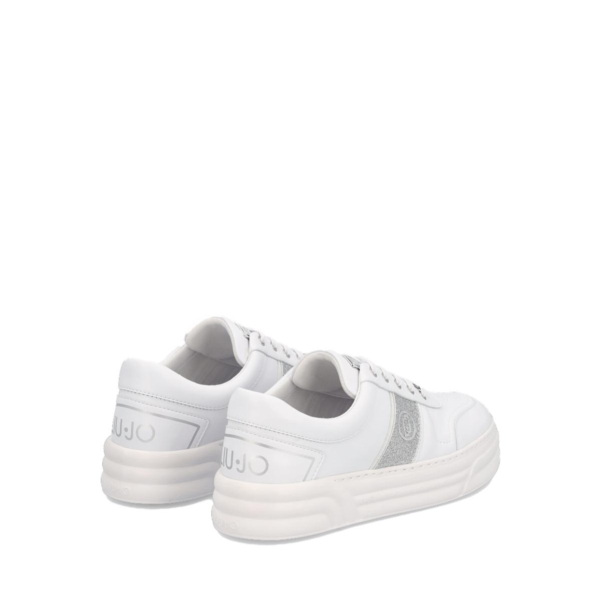 Sneakers Cleo con dettaglio glitter White Silver - 3