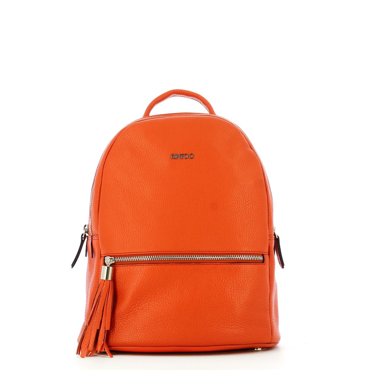 Iuntoo Zaino in pelle comparti Armonia Arancio - 1