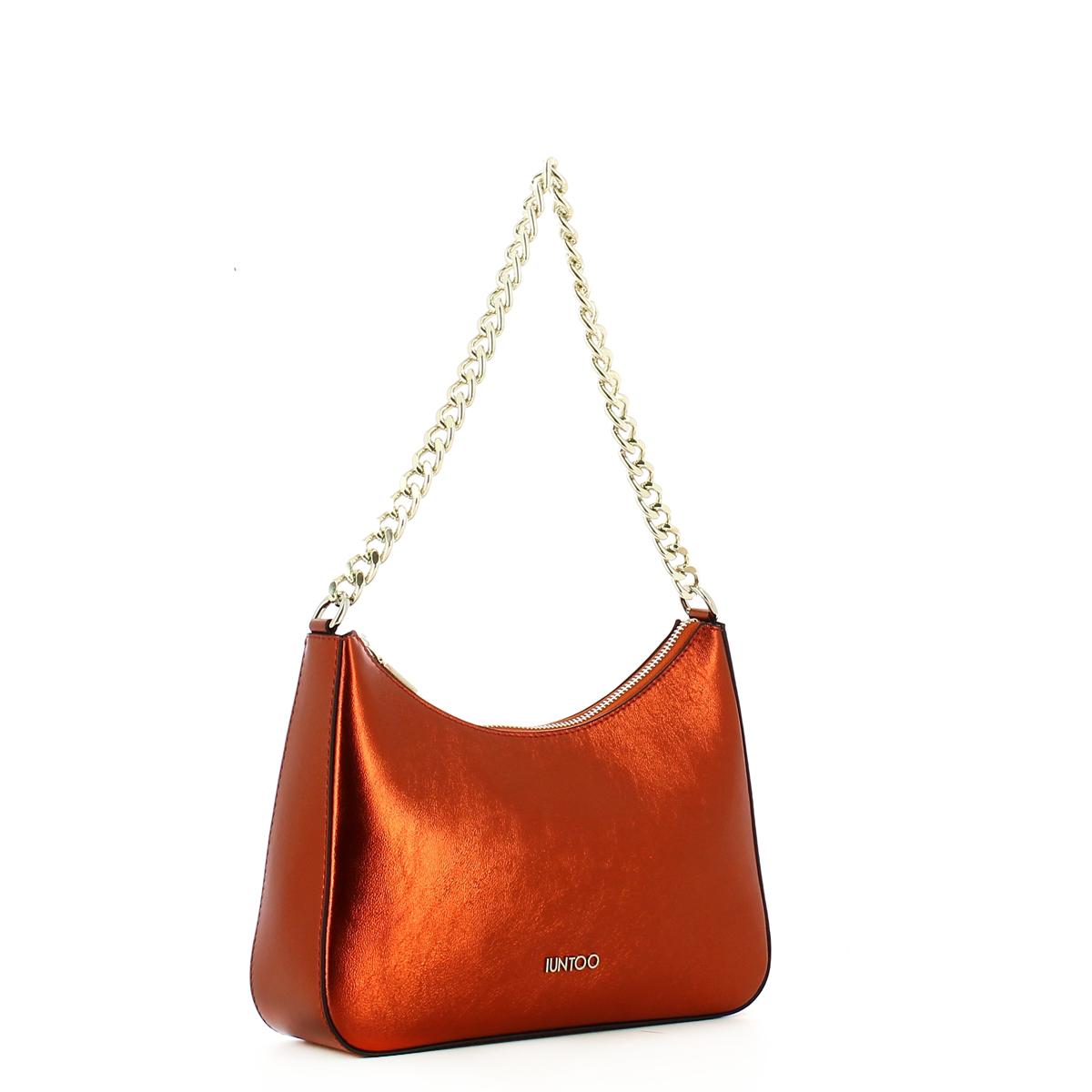 Iuntoo Borsa a spalla Media Eleganza Metallic Rame - 2