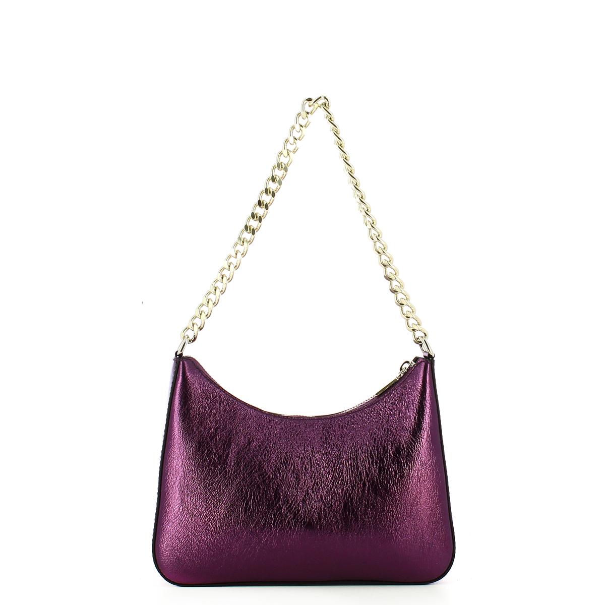 Iuntoo Borsa a spalla Media Eleganza Metallic Viola - 3