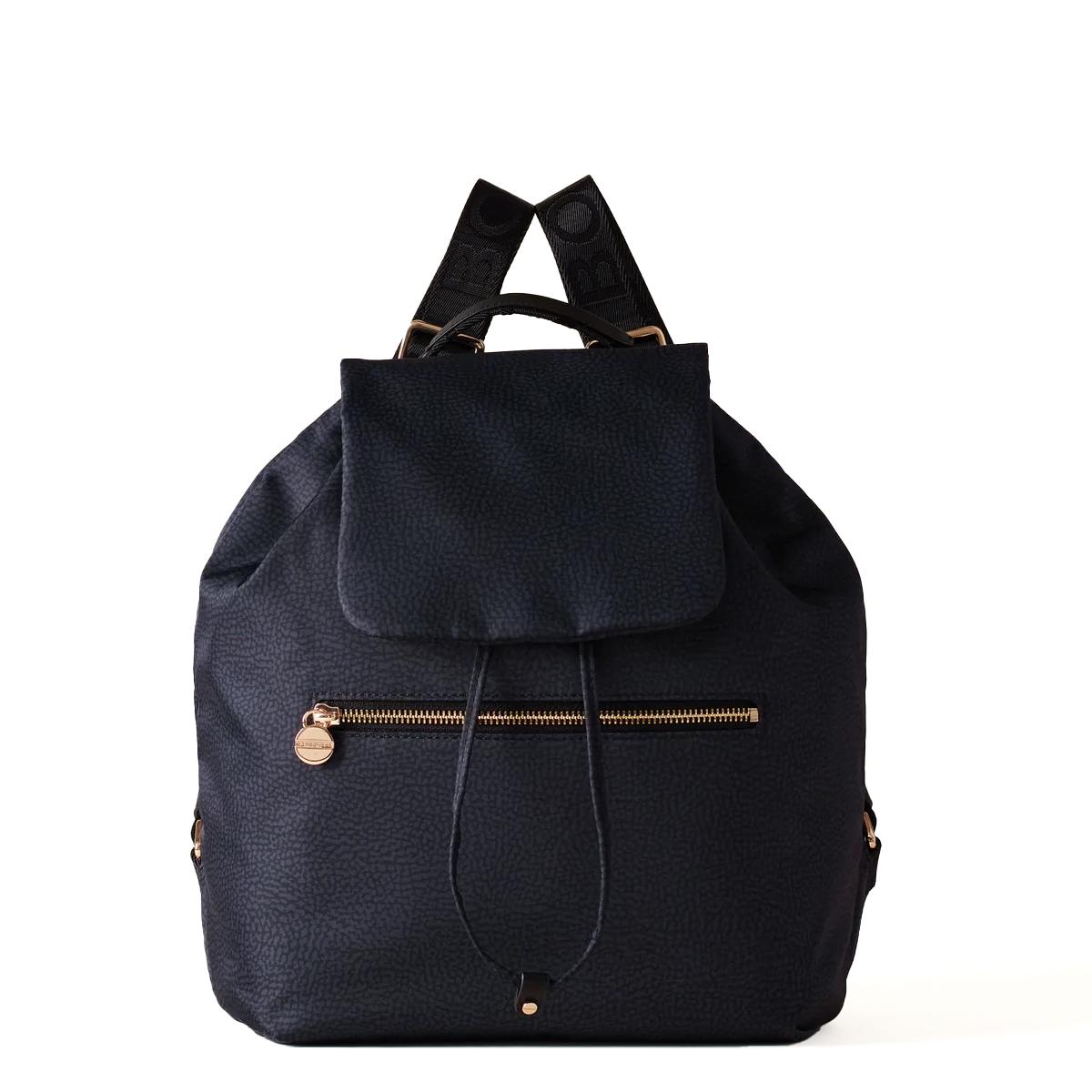 Zaino Medium in Nylon Riciclato Dark Black - 1