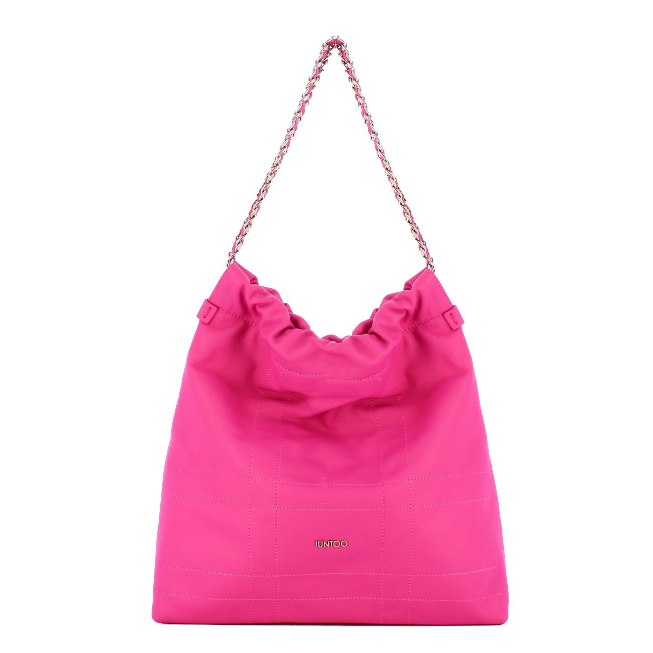 Iuntoo Borsa a spalla Grande Accattivante Fuxia - 1