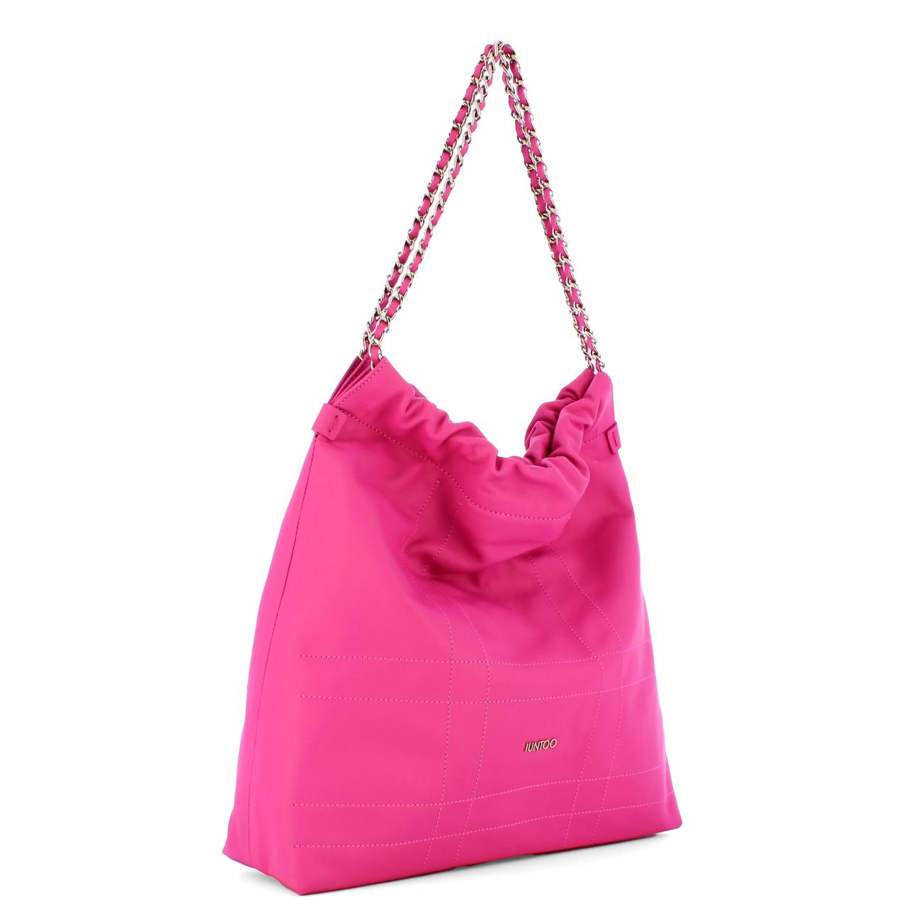 Iuntoo Borsa a spalla Grande Accattivante Fuxia - 2
