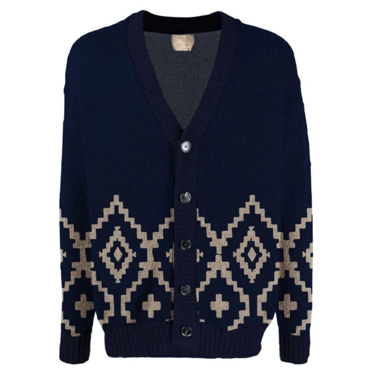 Cardigan Varsity Kelly Navy