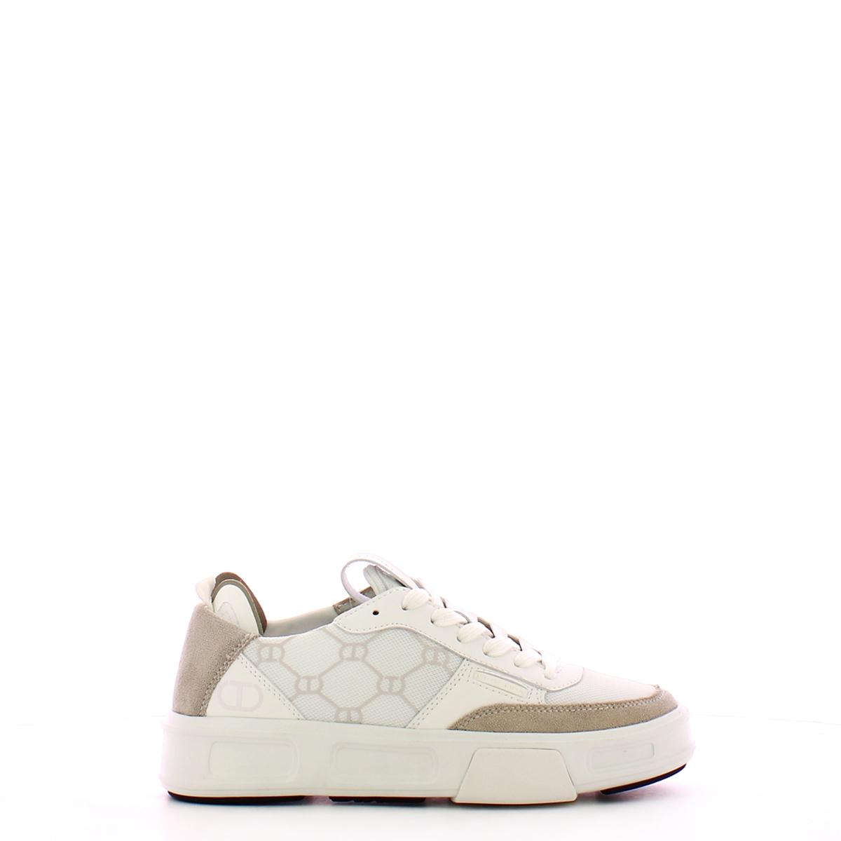 Sneakers Fessura con inserti a contrasto Bianco Ottico