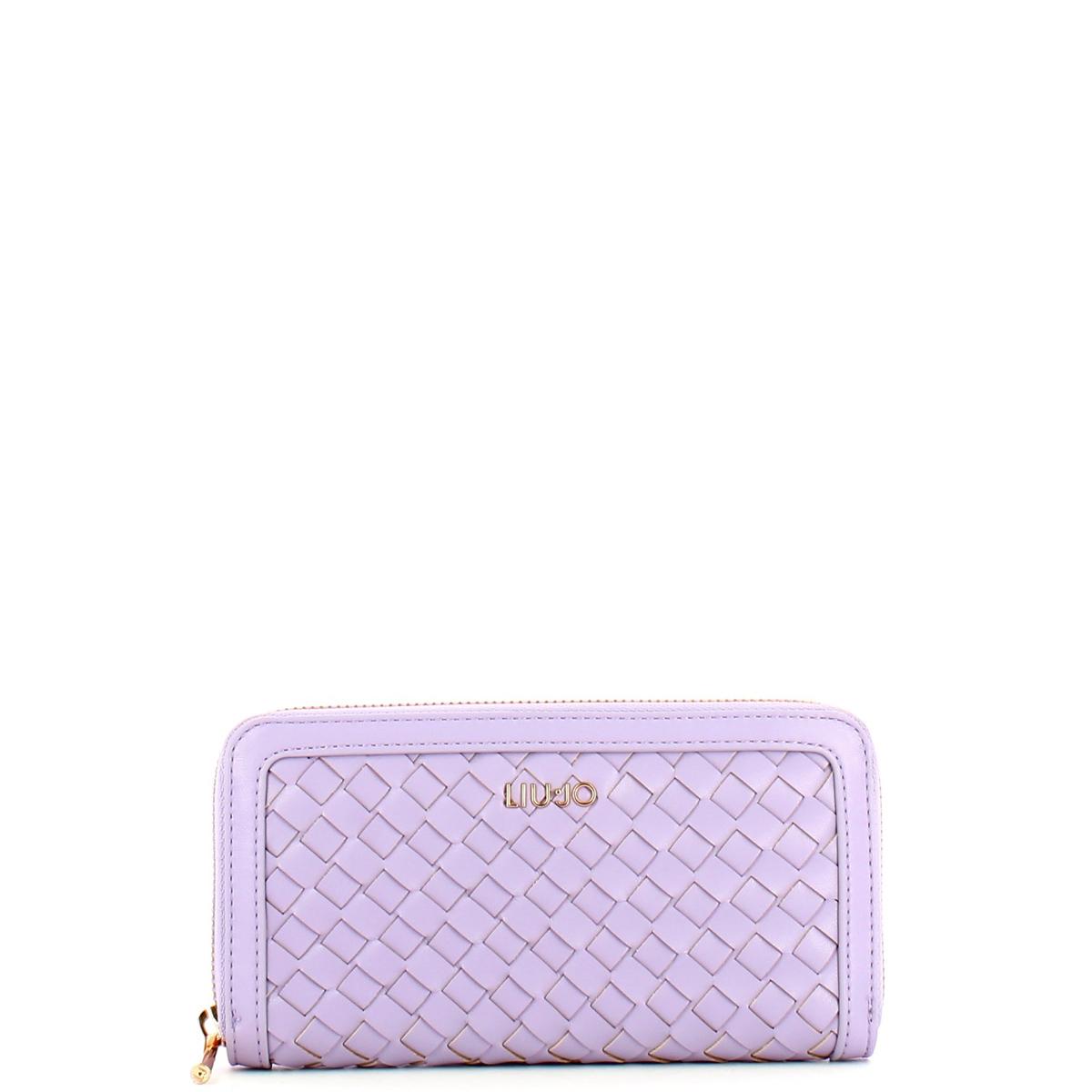 Portafoglio logato Zip Around Glicine