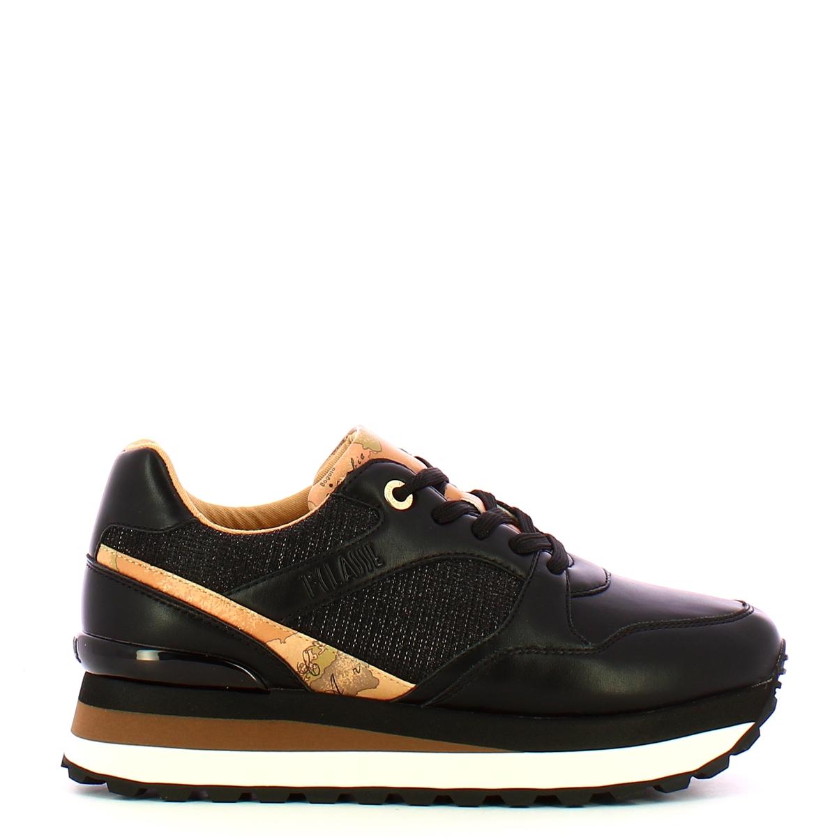 Sneakers Nero Geo Beige