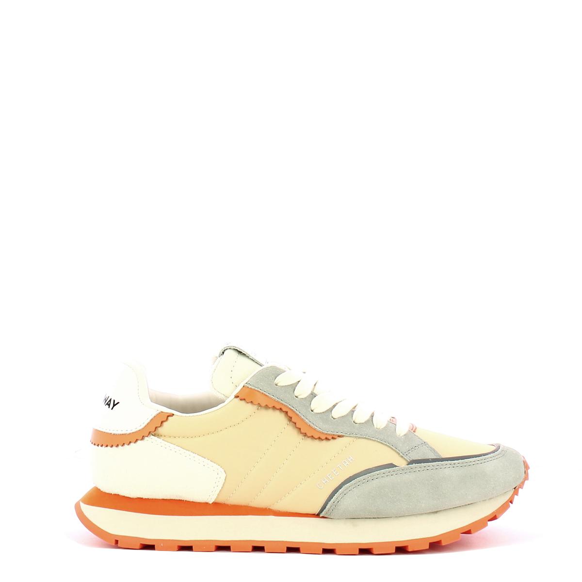 Sneakers Donna Cheetah Beige Orange Light Grey