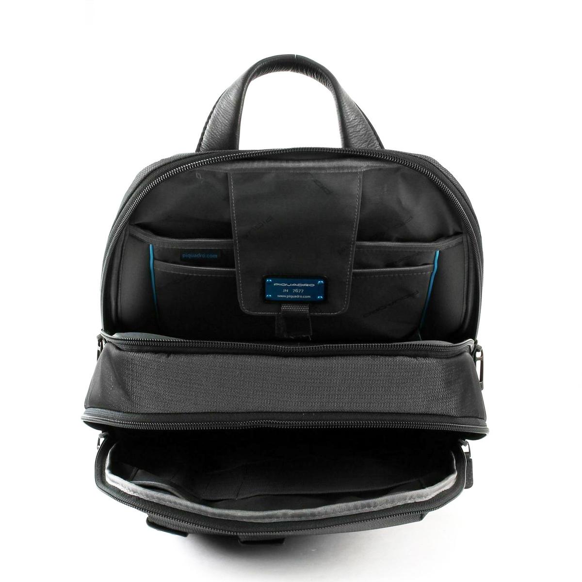 Piquadro Zaino Porta PC Pulse P16 14" Chevron Grigio - 4