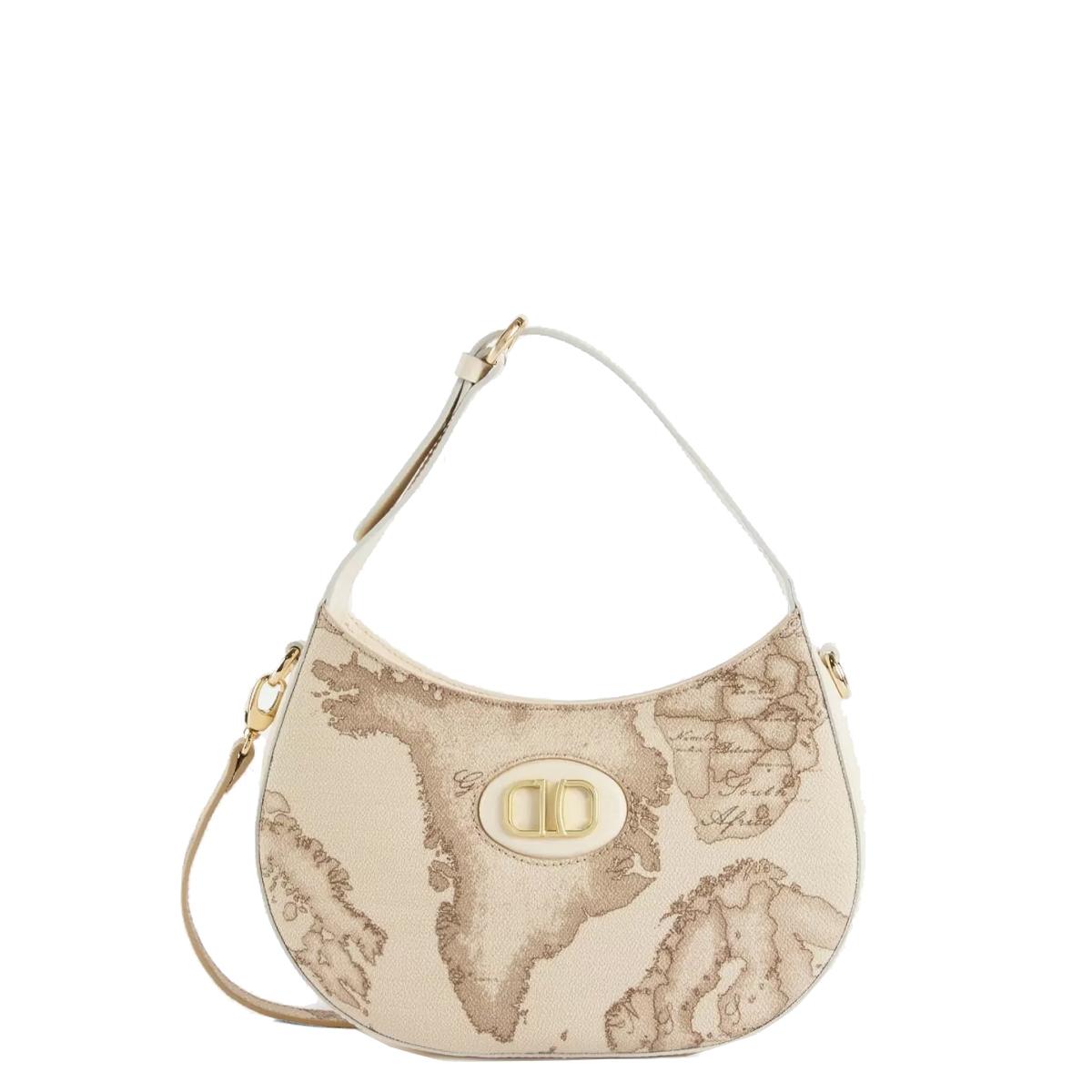 Alviero Martini 1a Classe Mezzaluna Mini Sand Safari Geo Rafia - 1