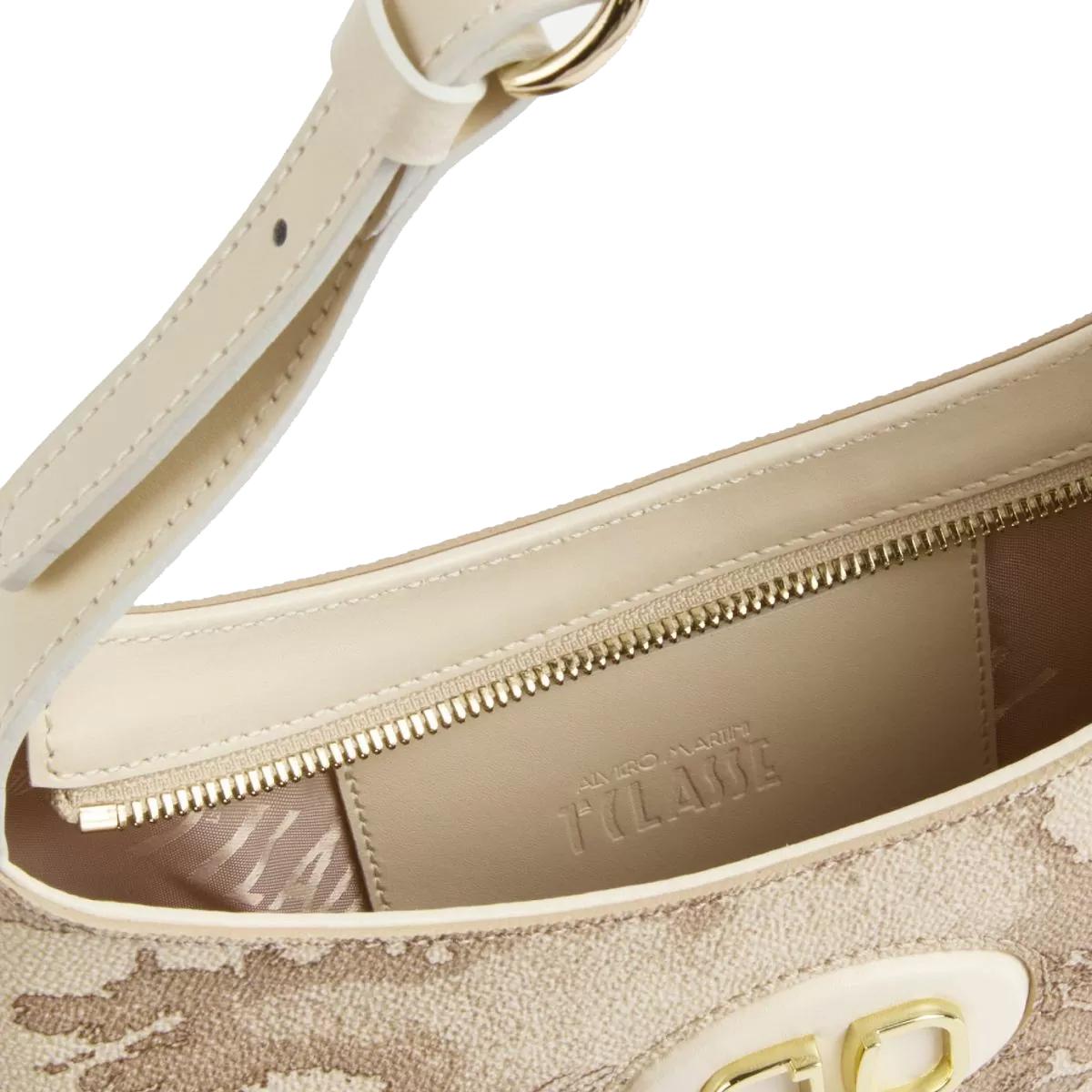 Alviero Martini 1a Classe Mezzaluna Mini Sand Safari Geo Rafia - 4