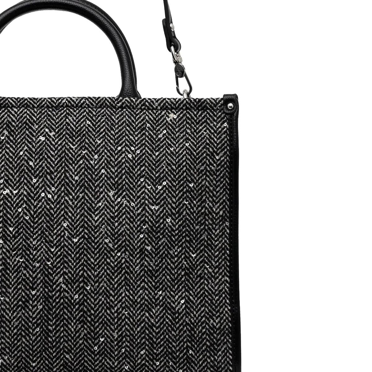 Borsa a mano Media Tweed Black - 3