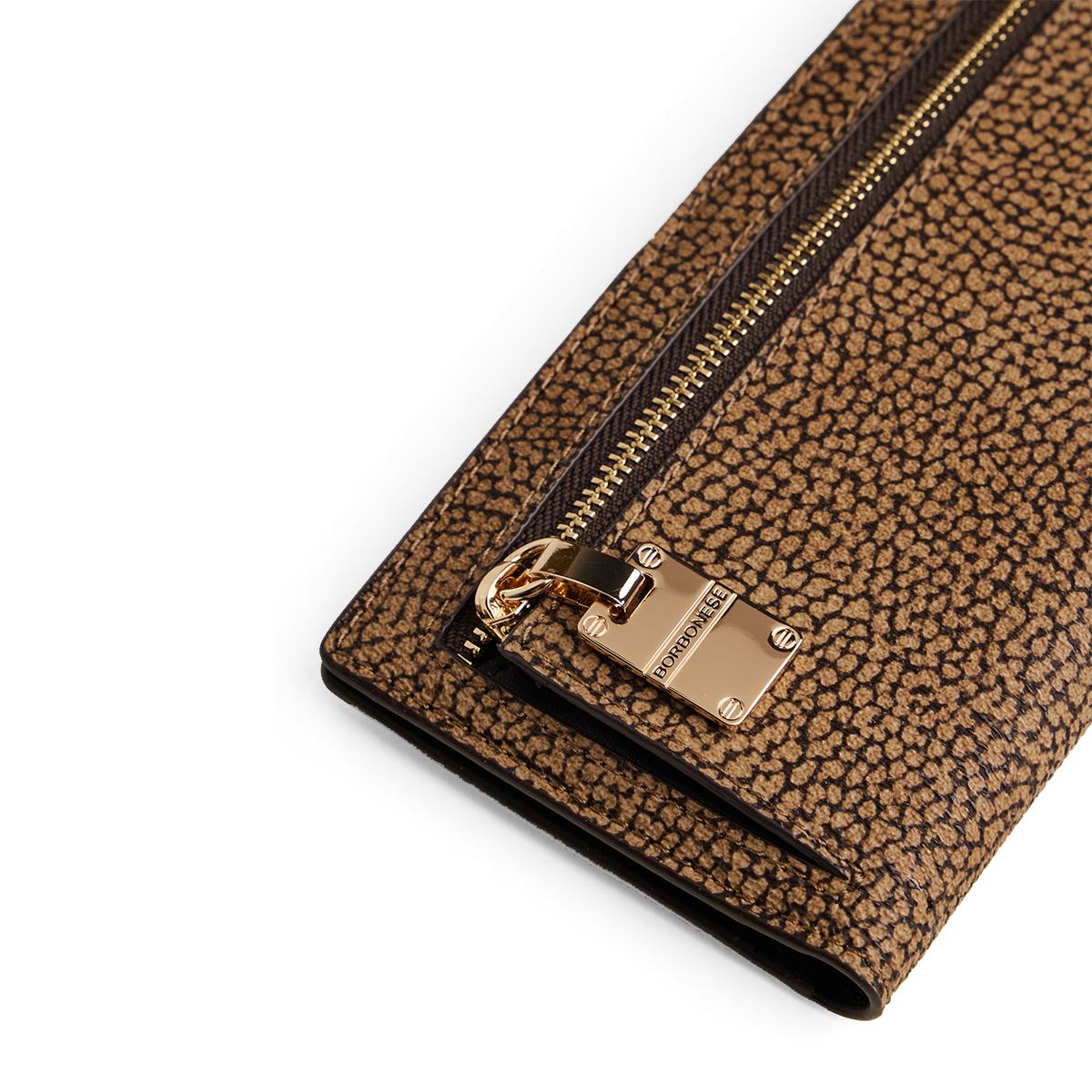 Portafoglio in tela rivestita OP Naturale Nero-3