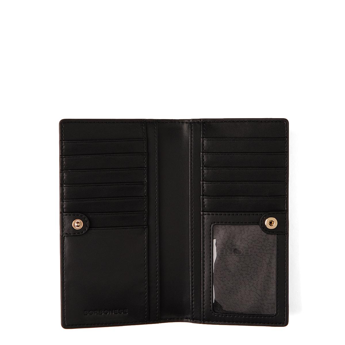 Portafoglio in tela rivestita OP Naturale Nero-4