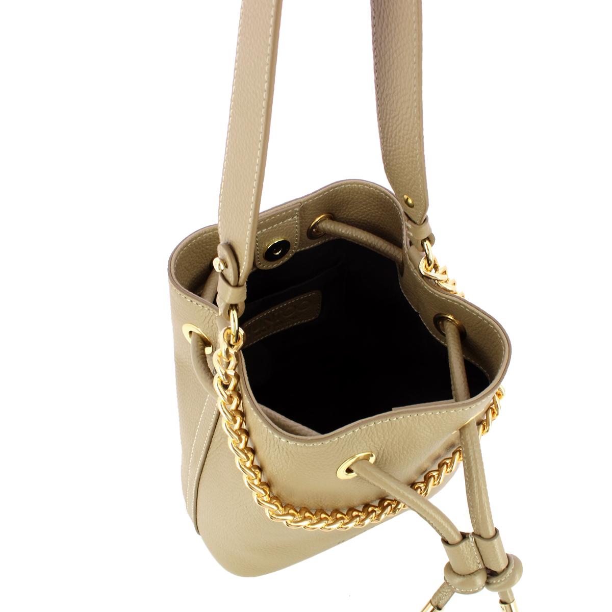 Nodo Armonia Grigio Fossile Bucket Bag-4