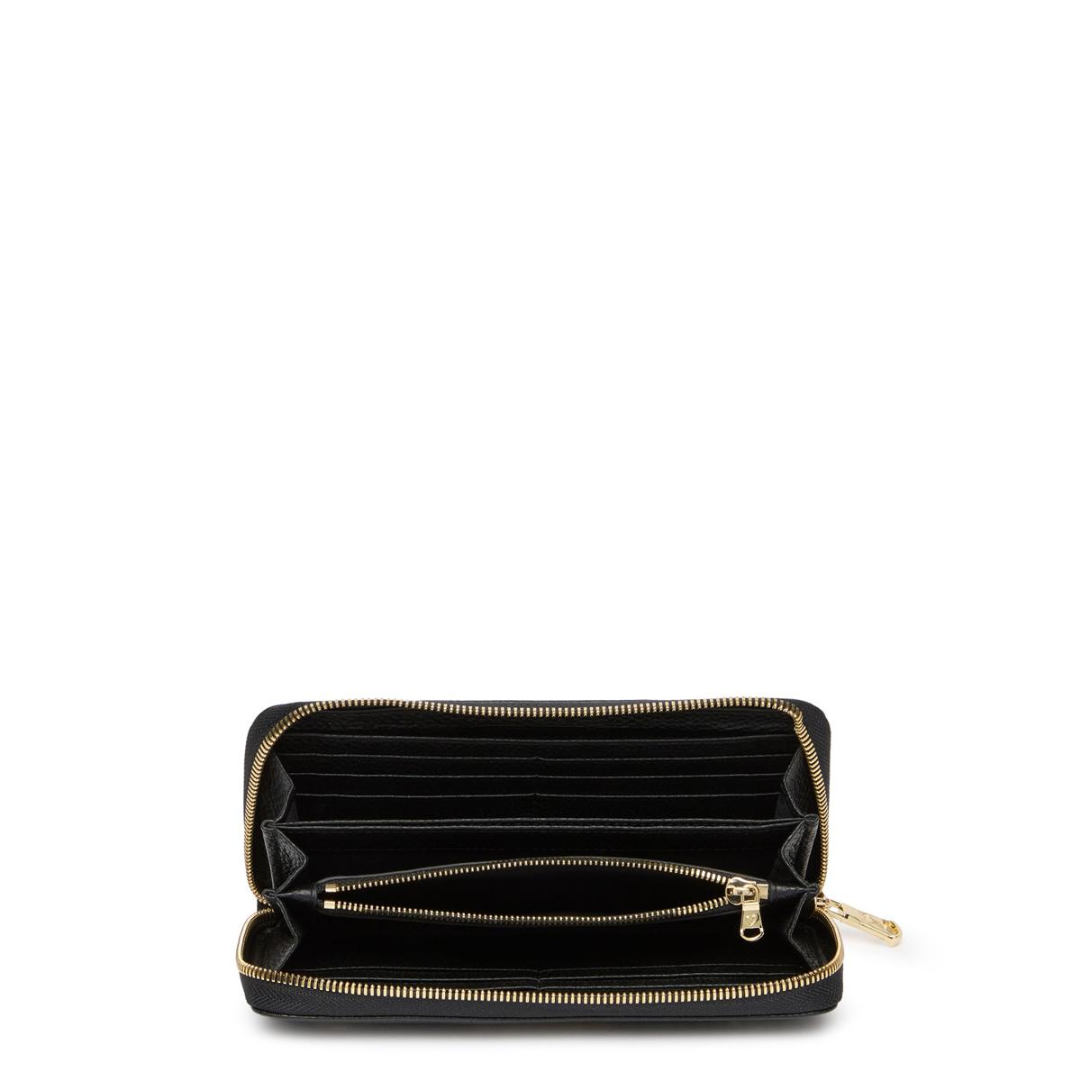 Portafoglio Basic Zip Around Nero