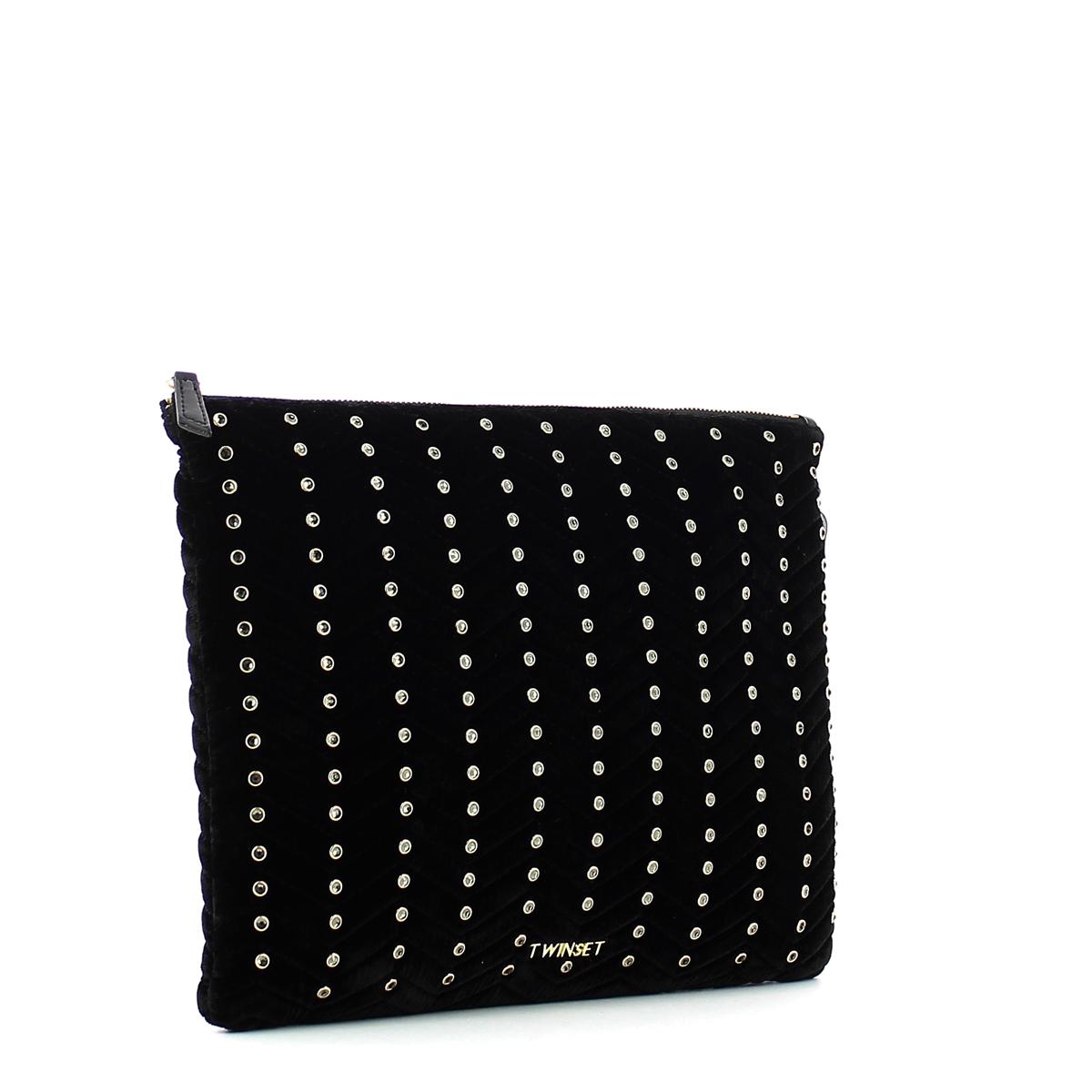 Velvet pochette with rhinestones - 2