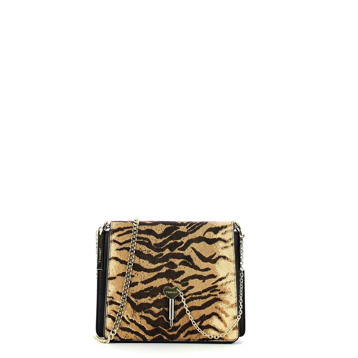 Crossbody bag leather and cavallino - 1