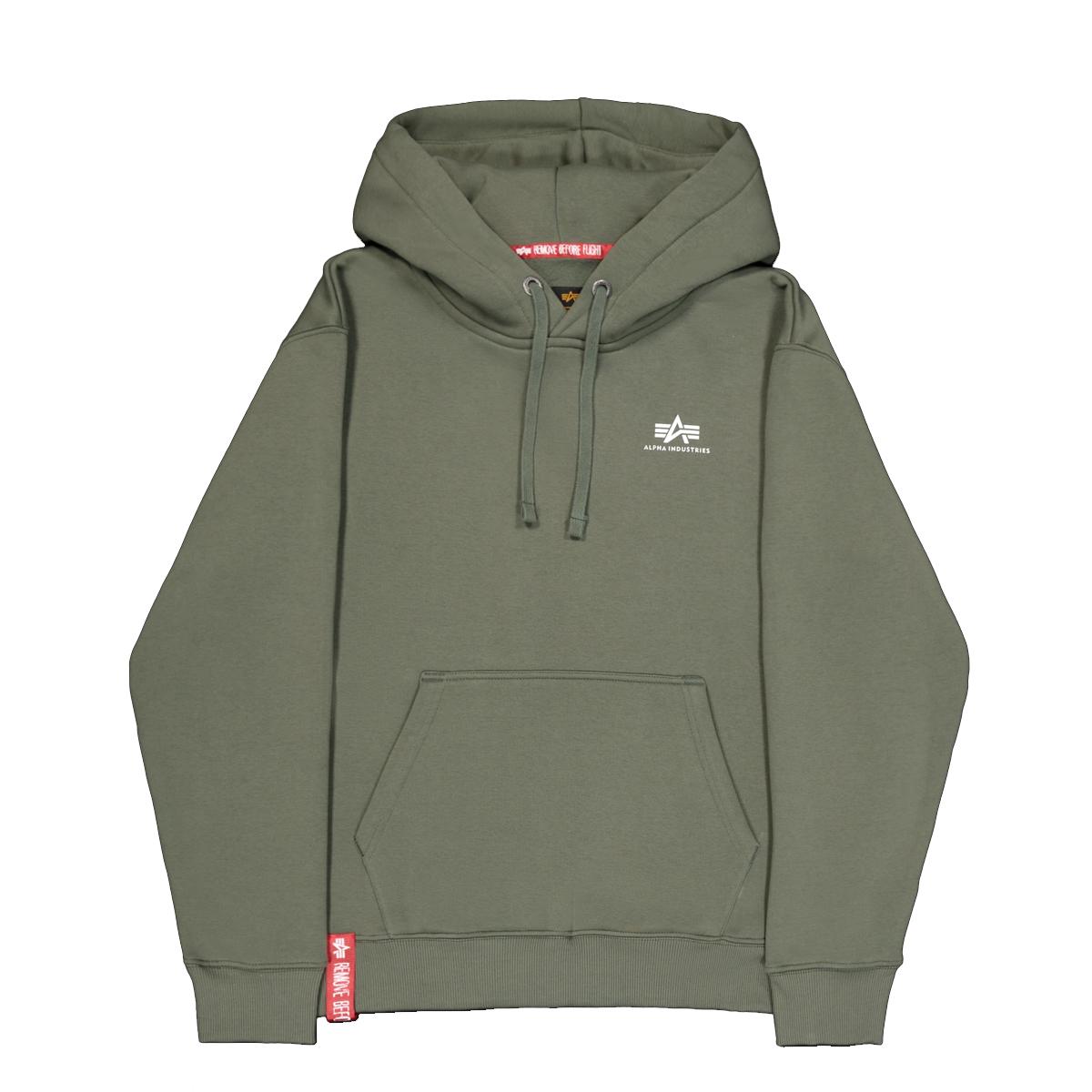ALIN Felpa Basic Hoody Small Logo Dark Olive - 1