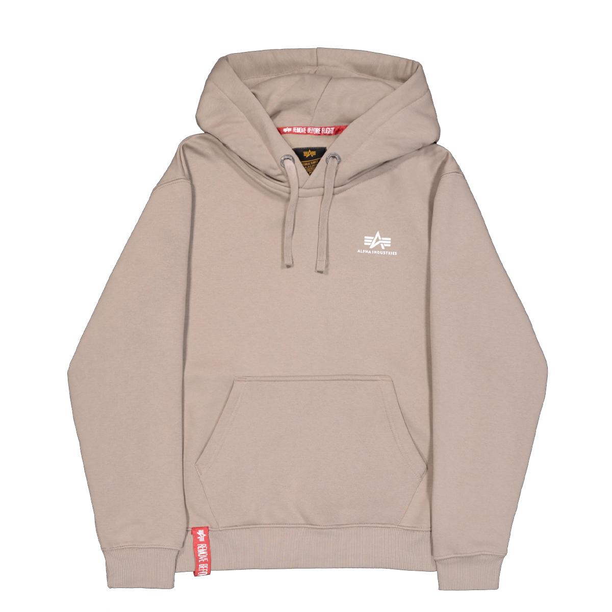 ALIN Felpa Basic Hoody Small Logo Vintage Sand - 1