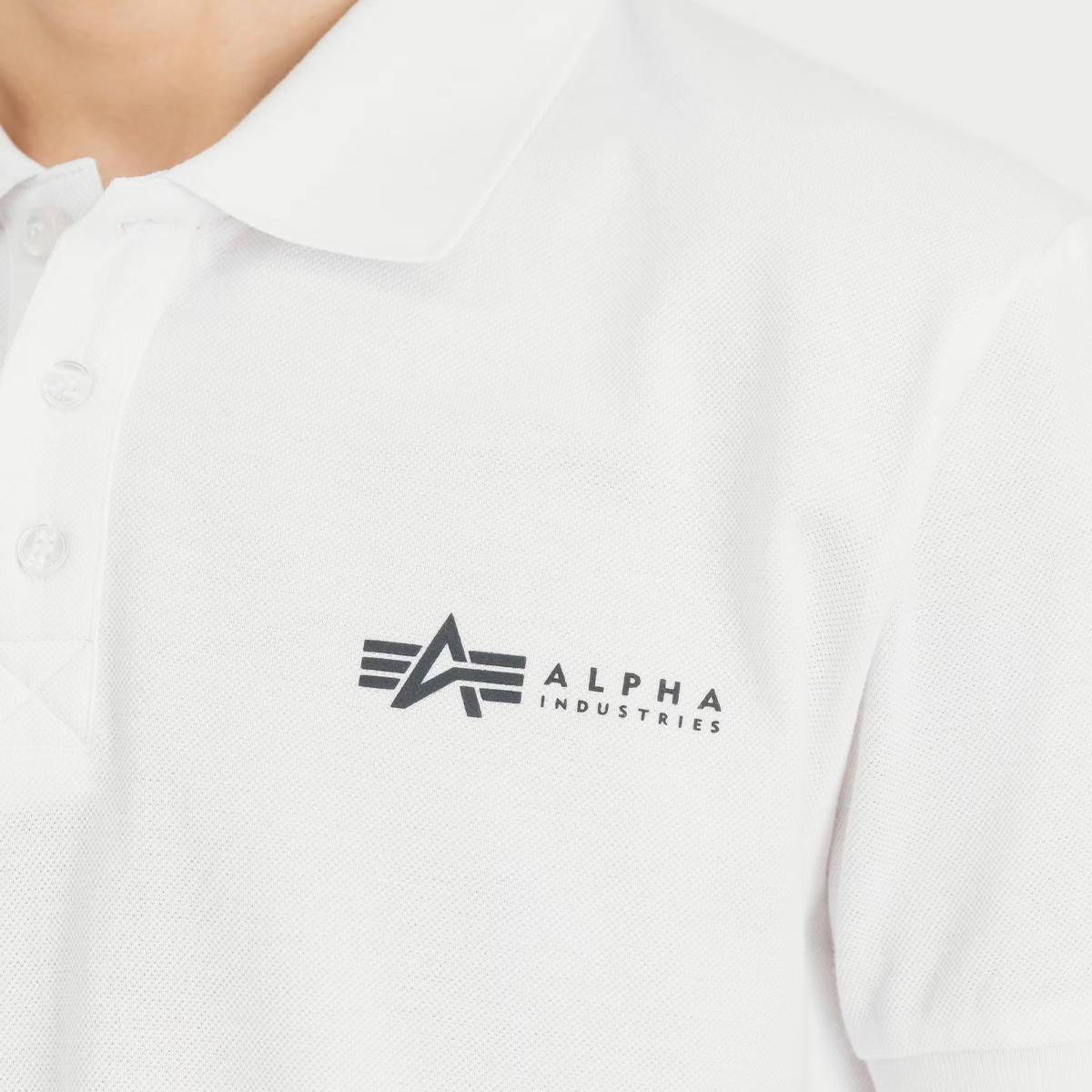 Alpha Industries Basic Small Logo Polo White - 5
