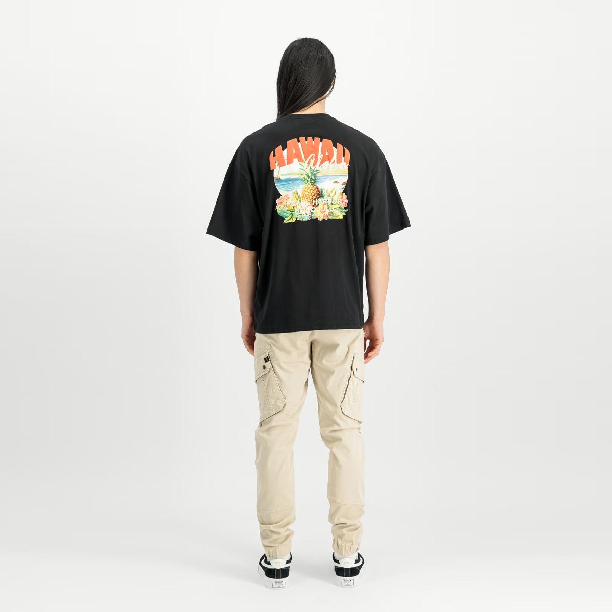 Alpha Industries T-Shirt Hawaii Aloha Back Print Black - 3