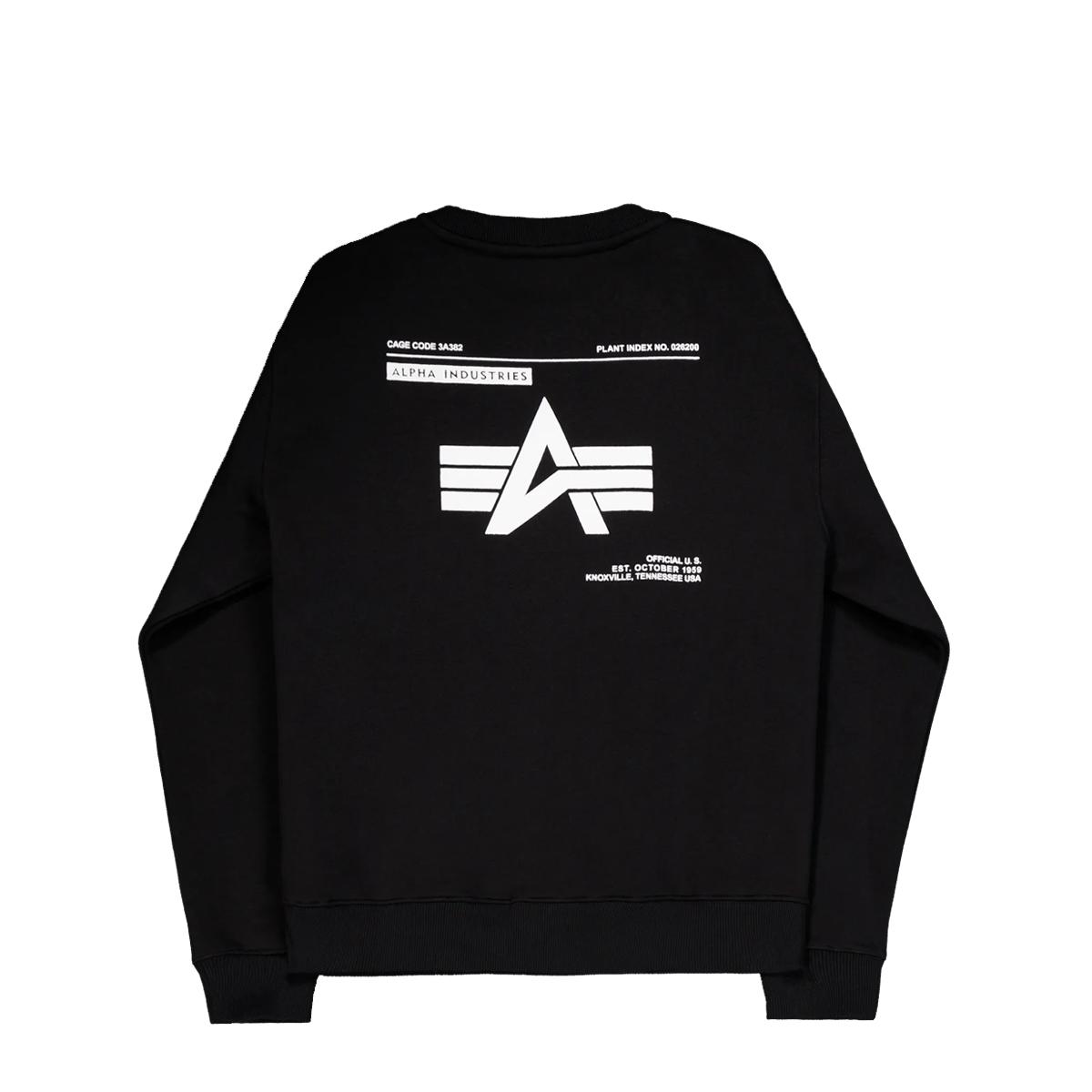 Alpha Industries Felpa Label Backprint Black - 2