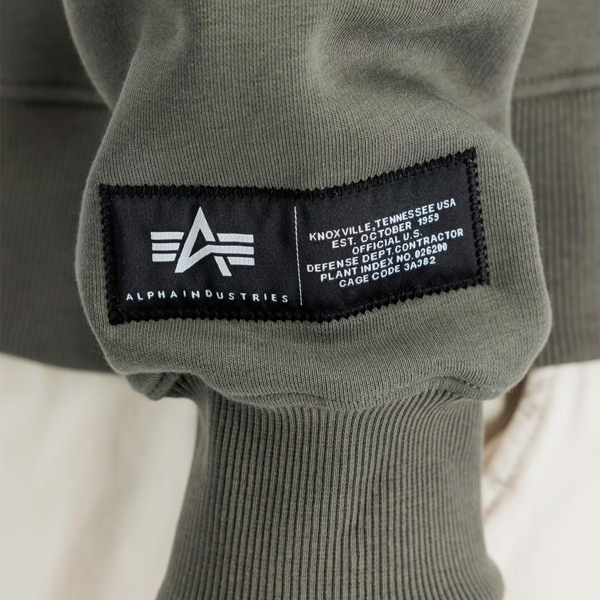 Alpha Industries Felpa Label Backprint Dark Olive - 6