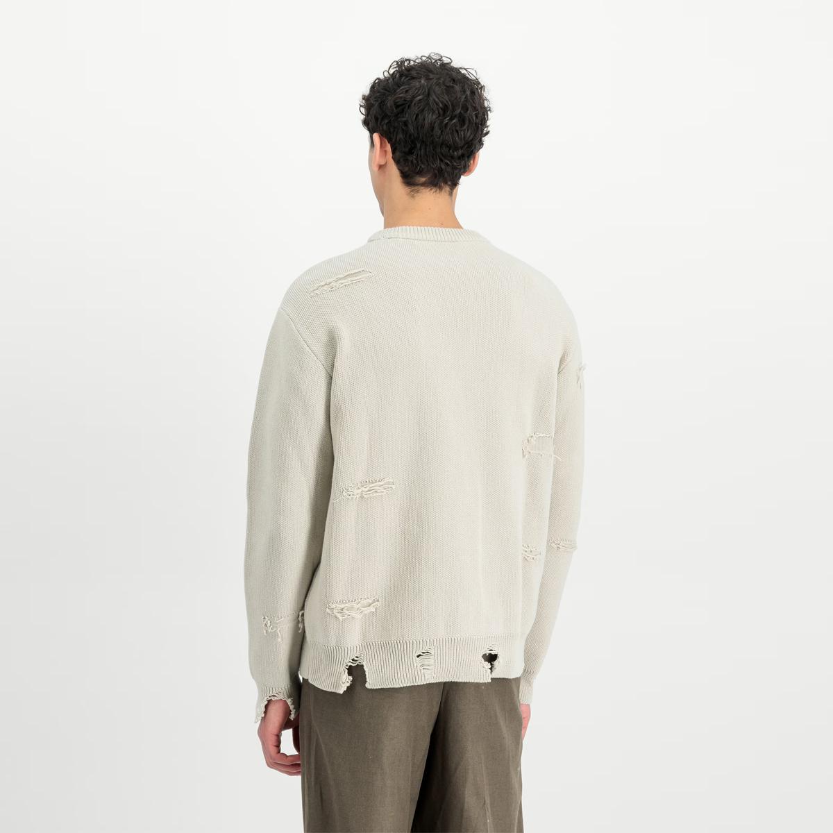 Alpha Industries Felpa Distressed Logo Organic Beige - 5