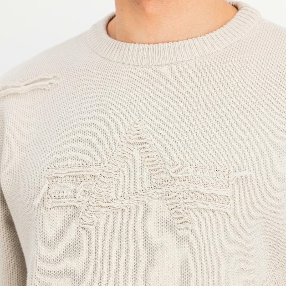 Alpha Industries Felpa Distressed Logo Organic Beige - 6