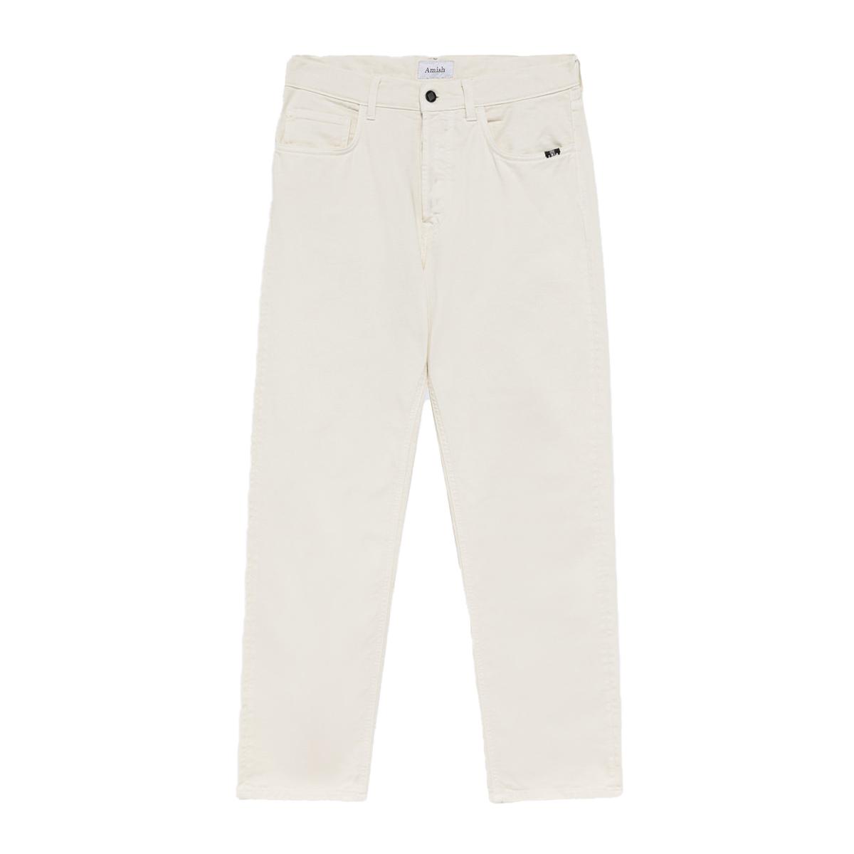 Amish Jeans Jeremiah Straight Denim Bull Off White - 1