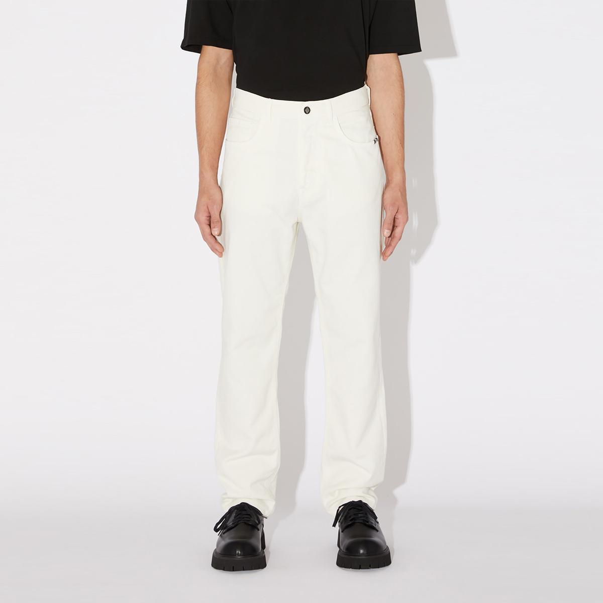 Amish Jeans Jeremiah Straight Denim Bull Off White - 2