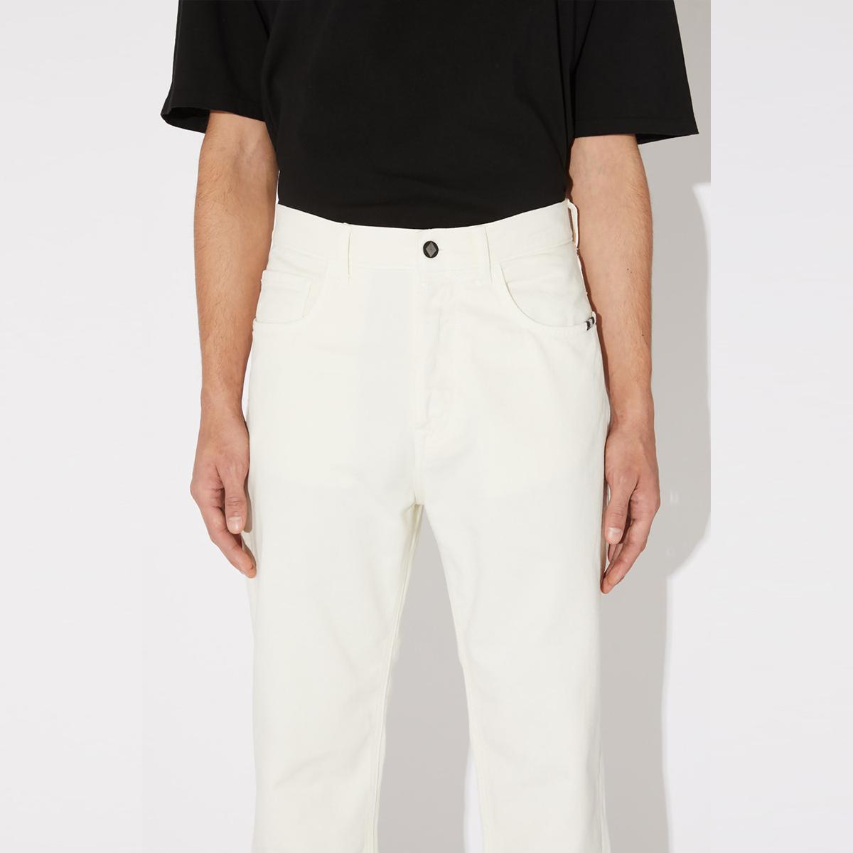 Amish Jeans Jeremiah Straight Denim Bull Off White - 5