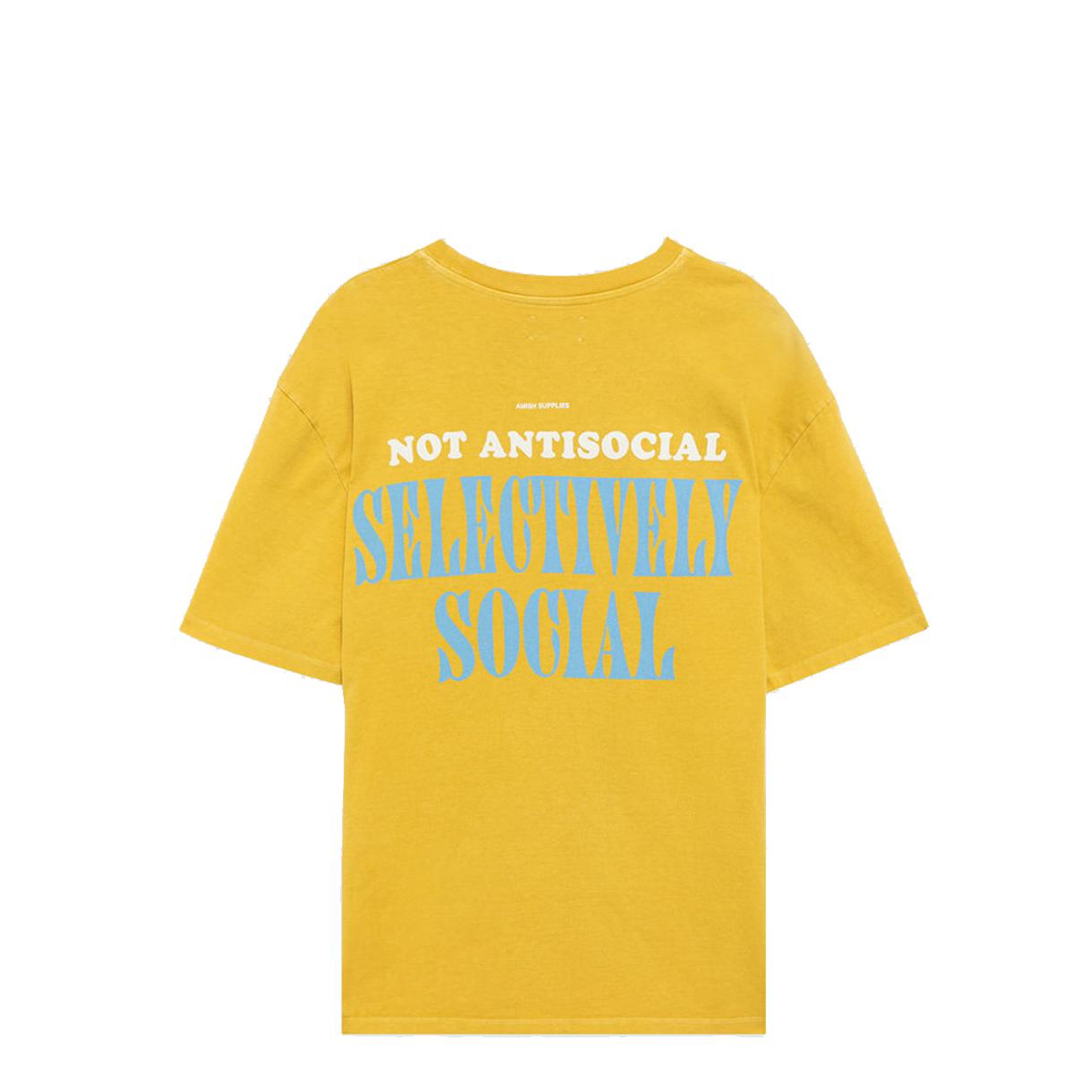 Amish T-Shirt Jersey Not Antisocial Warm Yellow - 2