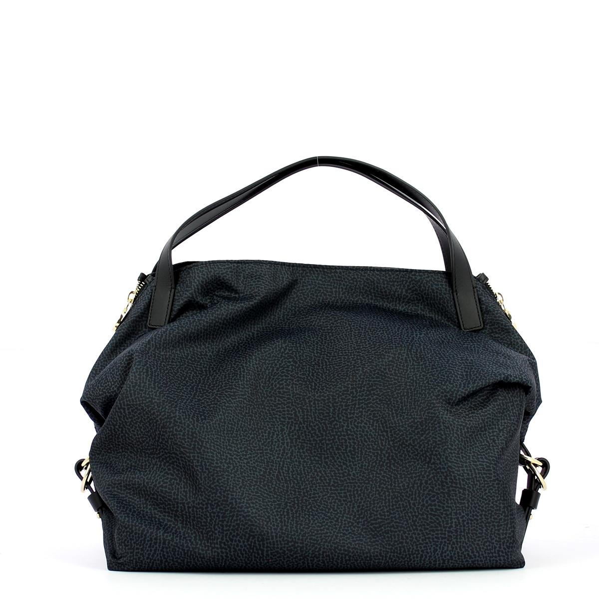 Borbonese Hobo Bag Medium Jet - 3