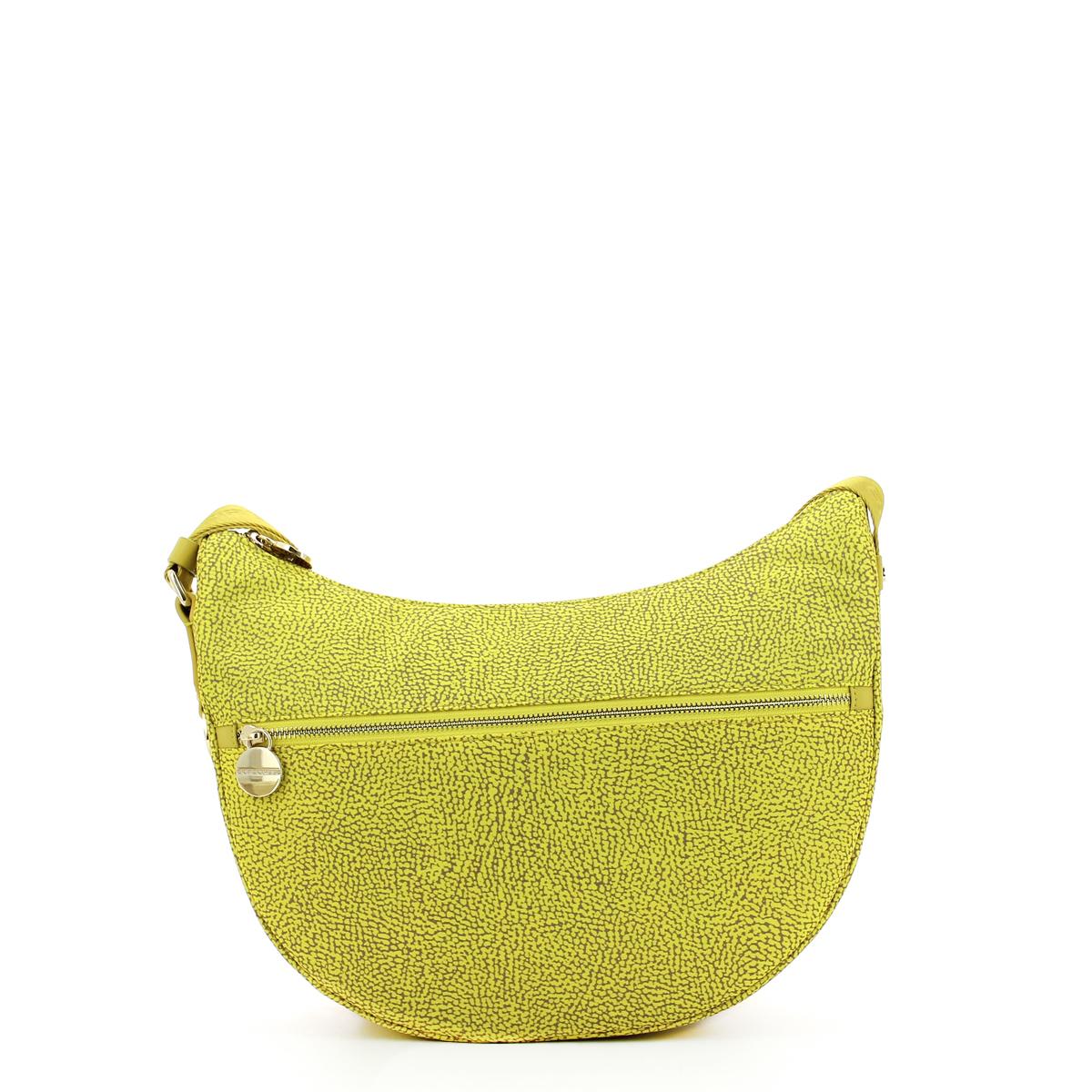 Borbonese Borsa a tracolla Luna Middle Jet con taschino - 