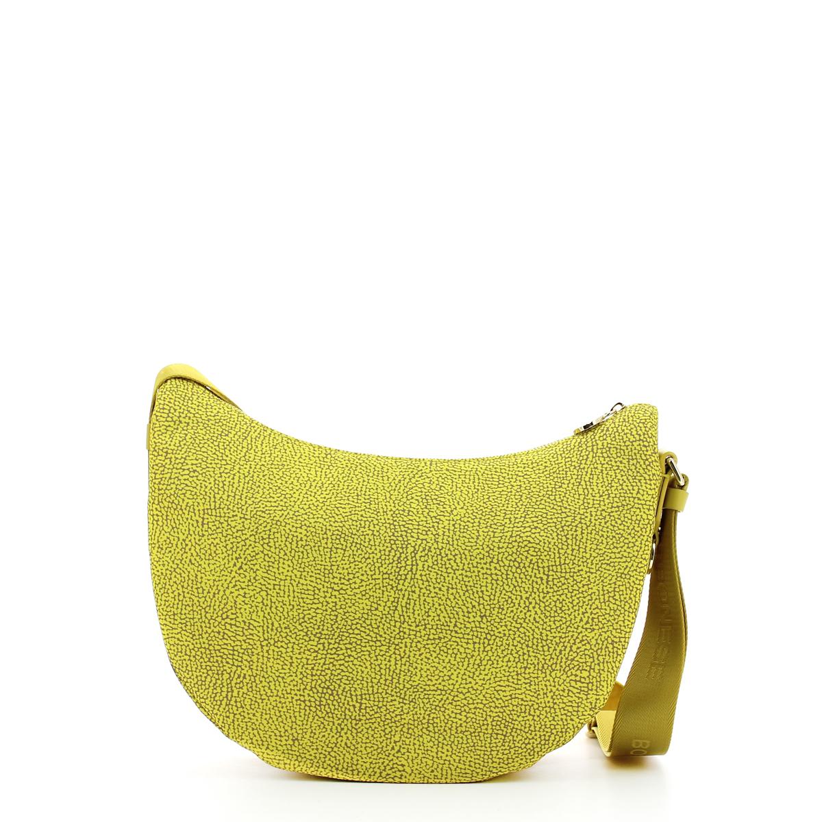 Borbonese Borsa a tracolla Luna Middle Jet con taschino - 