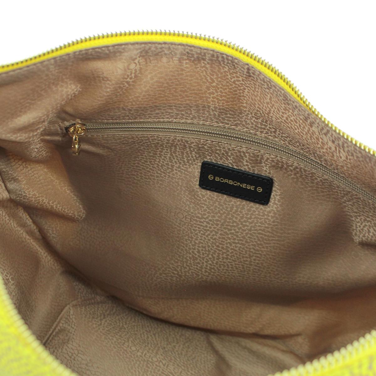 Borbonese Borsa a tracolla Luna Middle Jet con taschino - 