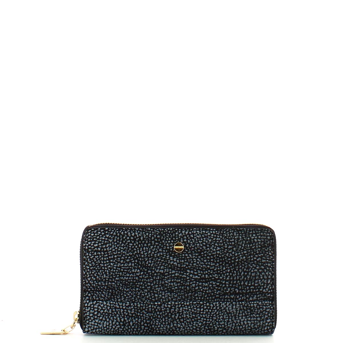 Borbonese Portafoglio Large Zip Around in Camoscio OP - 1