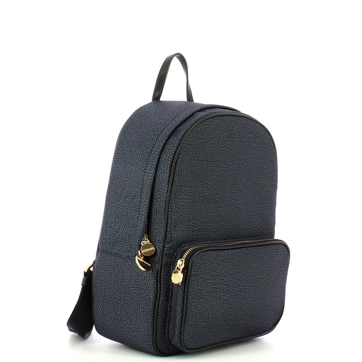 Borbonese Zaino Portrait Medium in Nylon Riciclato Nero - 2