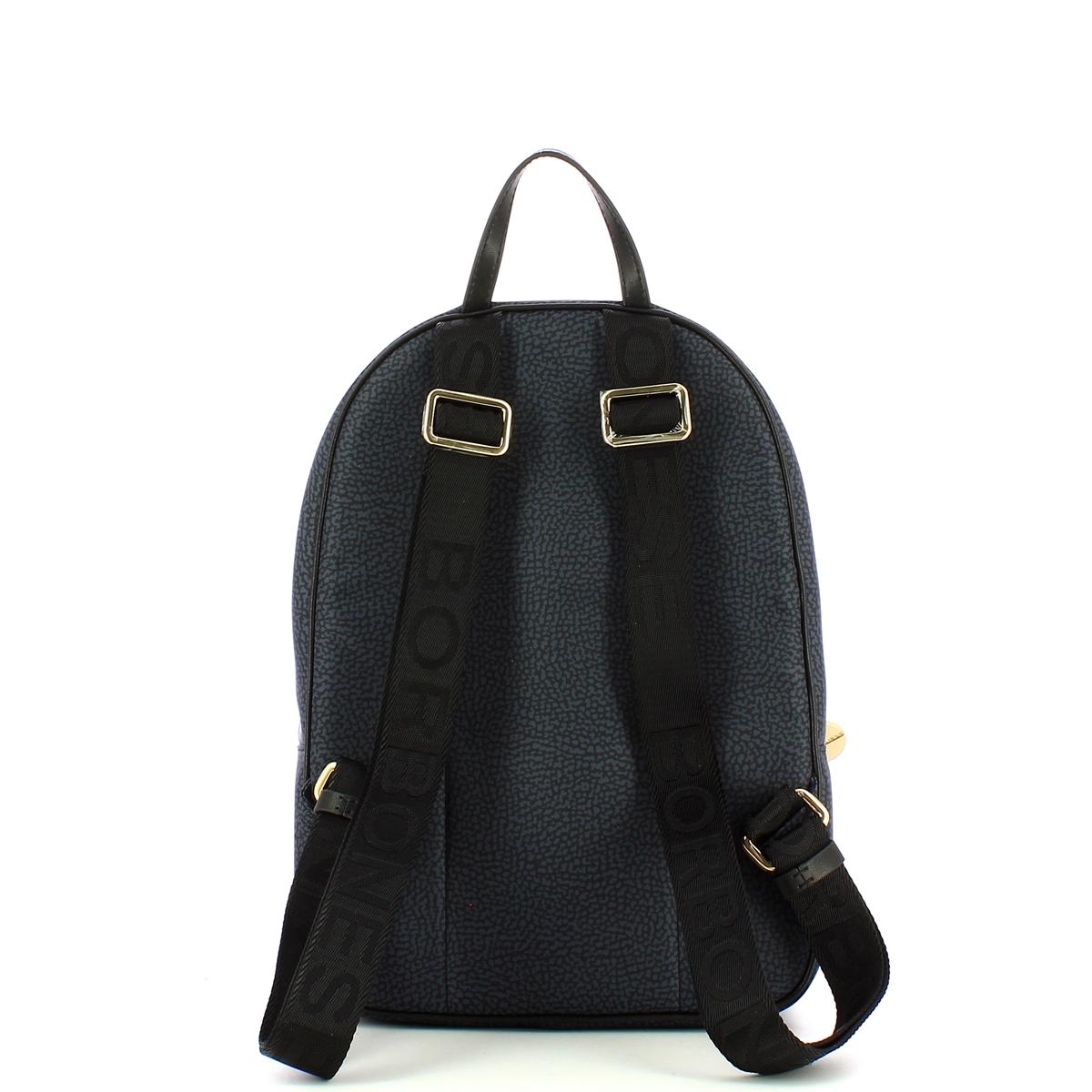 Borbonese Zaino Portrait Medium in Nylon Riciclato Nero - 3