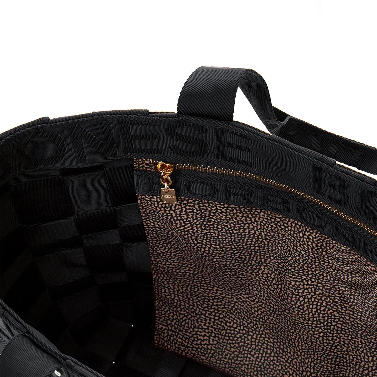 Borbonese Shopper Strapcycle Large Nero - 5